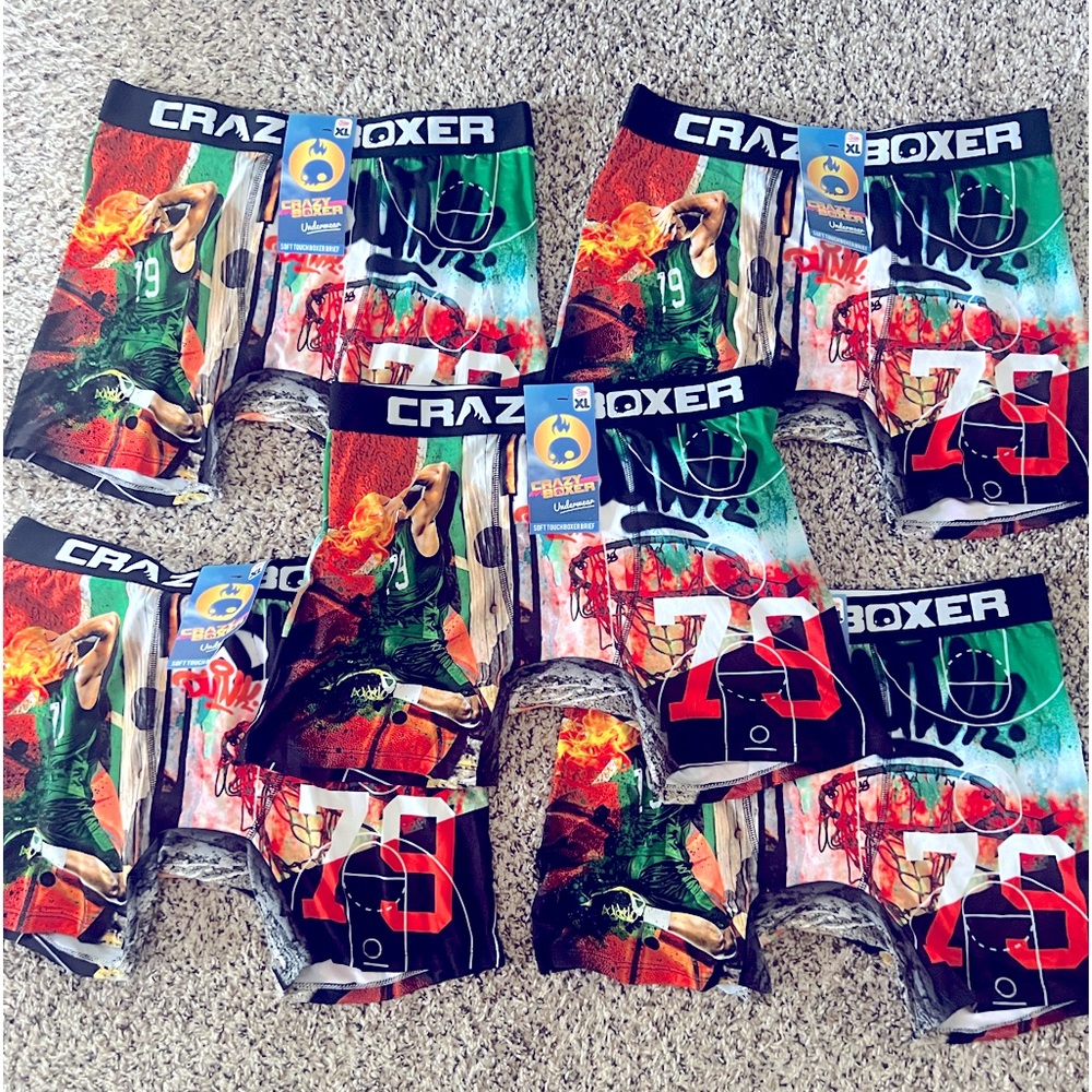 NEVER USED BASKETBALL DESIGNED BOXER BRIEFS/UNDERWEAR